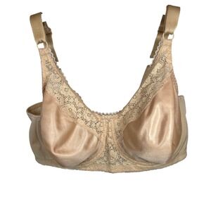 Underscore 38DD Women's Bra Nude Beige RN#93677‎ Lace Thick Straps Underwire